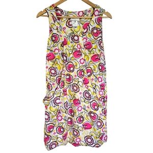 B+ab pink yellow‎ floral rayon mini dress